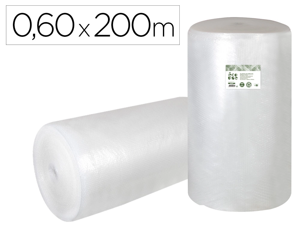 Plastico Burbuja Liderpapel Ecouse 0.60x200m 30% de Plastico Reciclado