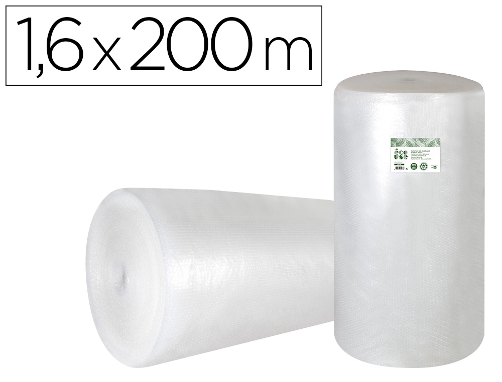 Plastico Burbuja Liderpapel Ecouse 1.60x200m 30% de Plastico Reciclado