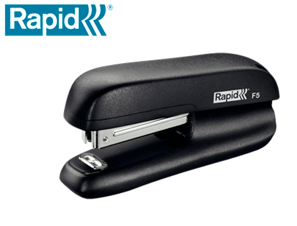 Grapadora Rapid f5 Mini Plastico Capacidad de Grapado 10 Hojas Usa Grapas nº 10 Color Negro