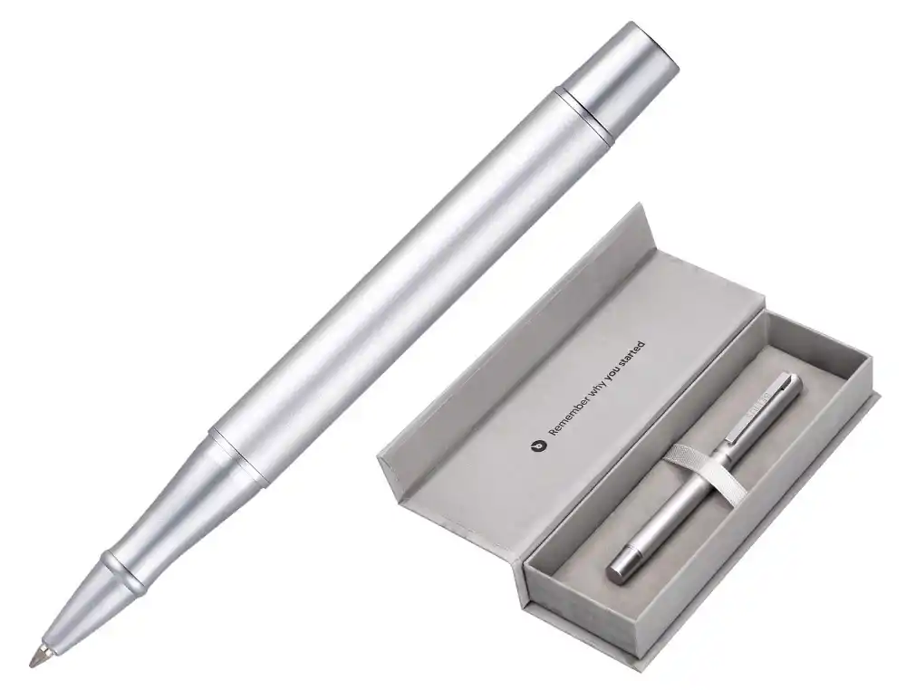 Roller Belius Unstoppable Color Plateado Tinta Negra Caja de Diseño