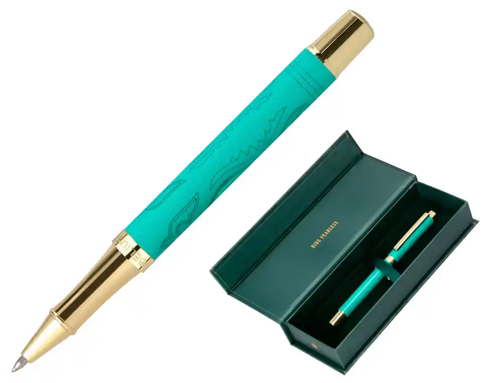 Roller Belius Wild West Aluminio Color Verde Dorado Tinta Color Negro Caja de Diseño