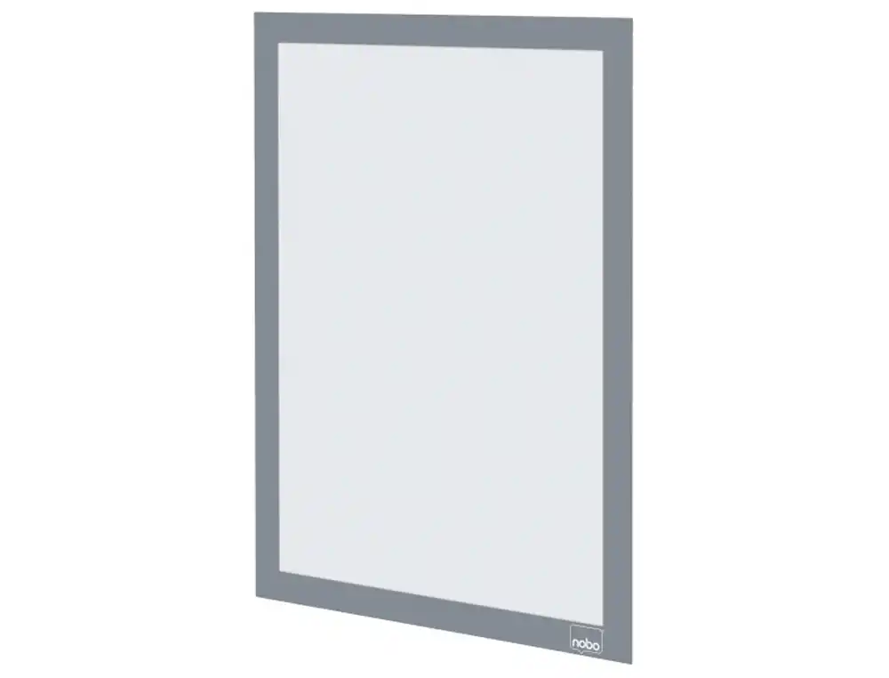 Marco Porta Anuncios Nobo DIN A4 Marco Magnetico Autoadhesivo Color Plata Pack de 2 Unidades