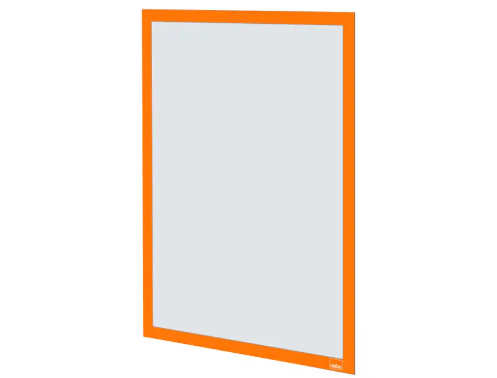Marco Porta Anuncios Nobo DIN A3 Marco Magnetico Autoadhesivo Color Naranja Pack de 2 Unidades