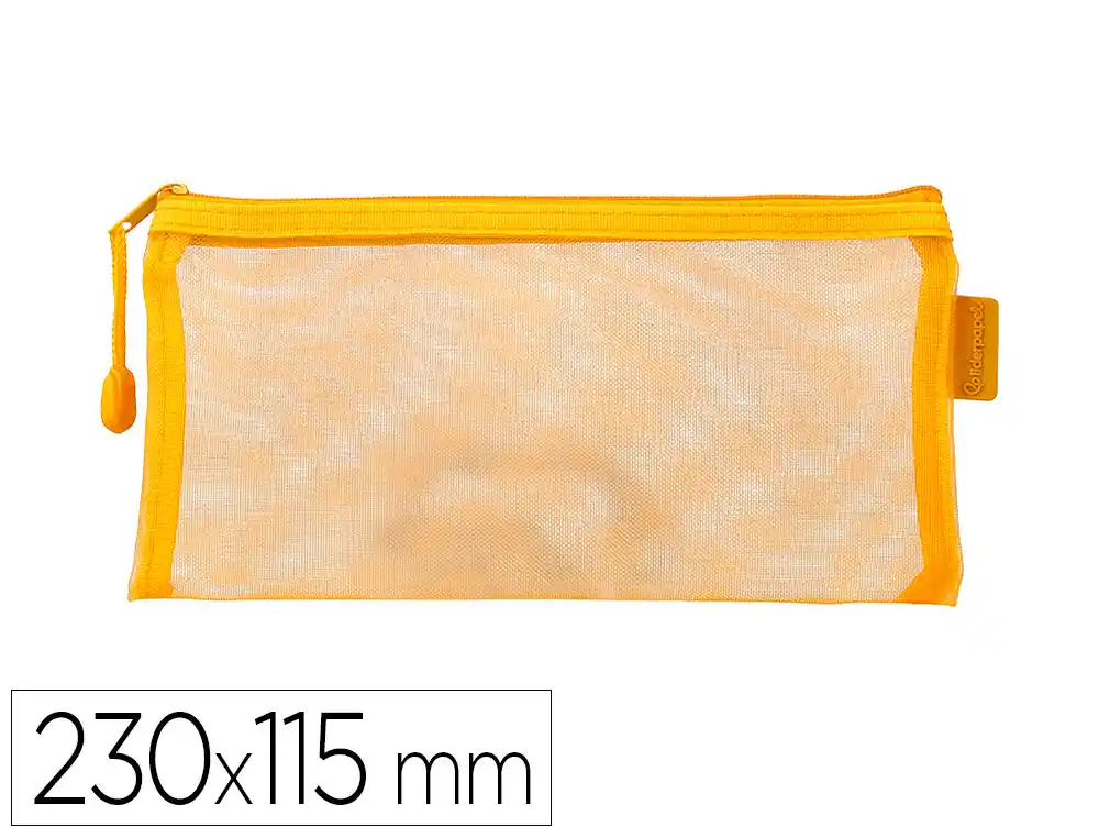 Bolsa Zipper Bag Liderpapel Poliester Transpirable Multiusos Ticket 230x115 mm Amarillo