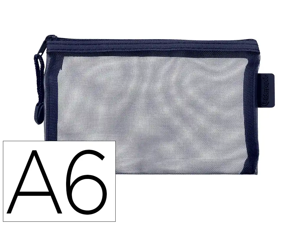 Bolsa Zipper Bag Liderpapel Poliester Transpirable Multiusos DIN A6 Azul Marino
