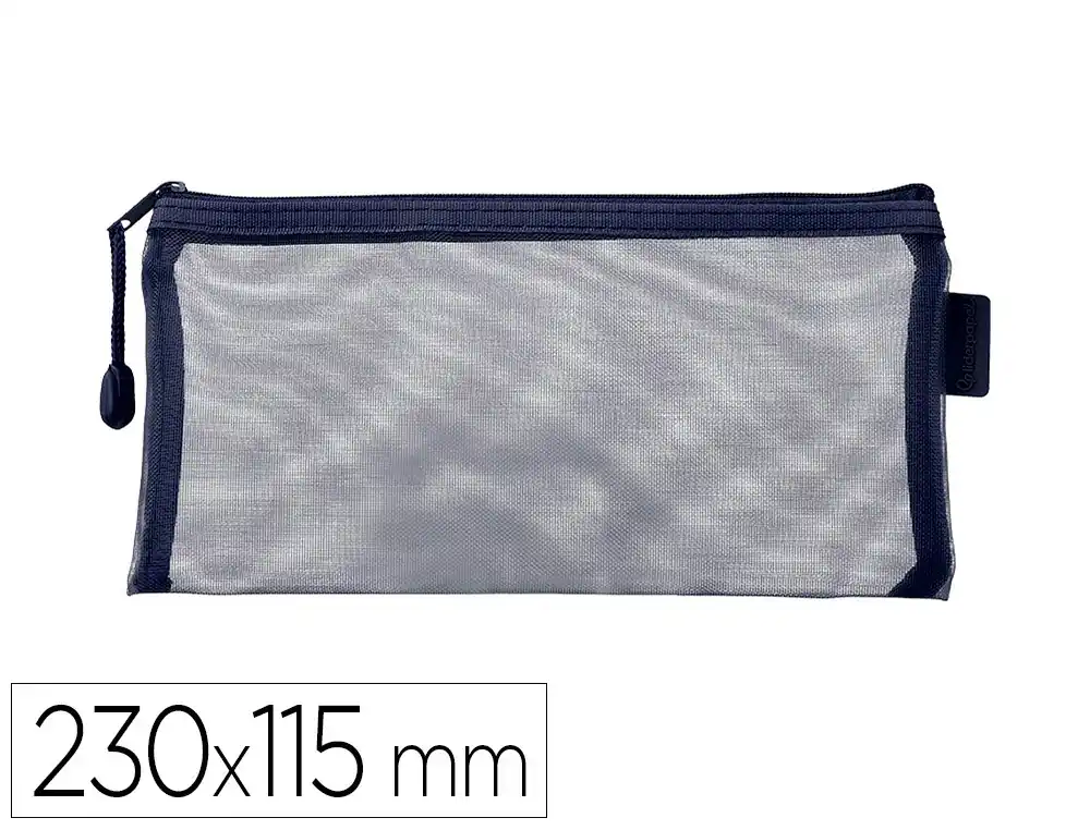 Bolsa Zipper Bag Liderpapel Poliester Transpirable Multiusos Ticket 230x115 mm Azul Marino