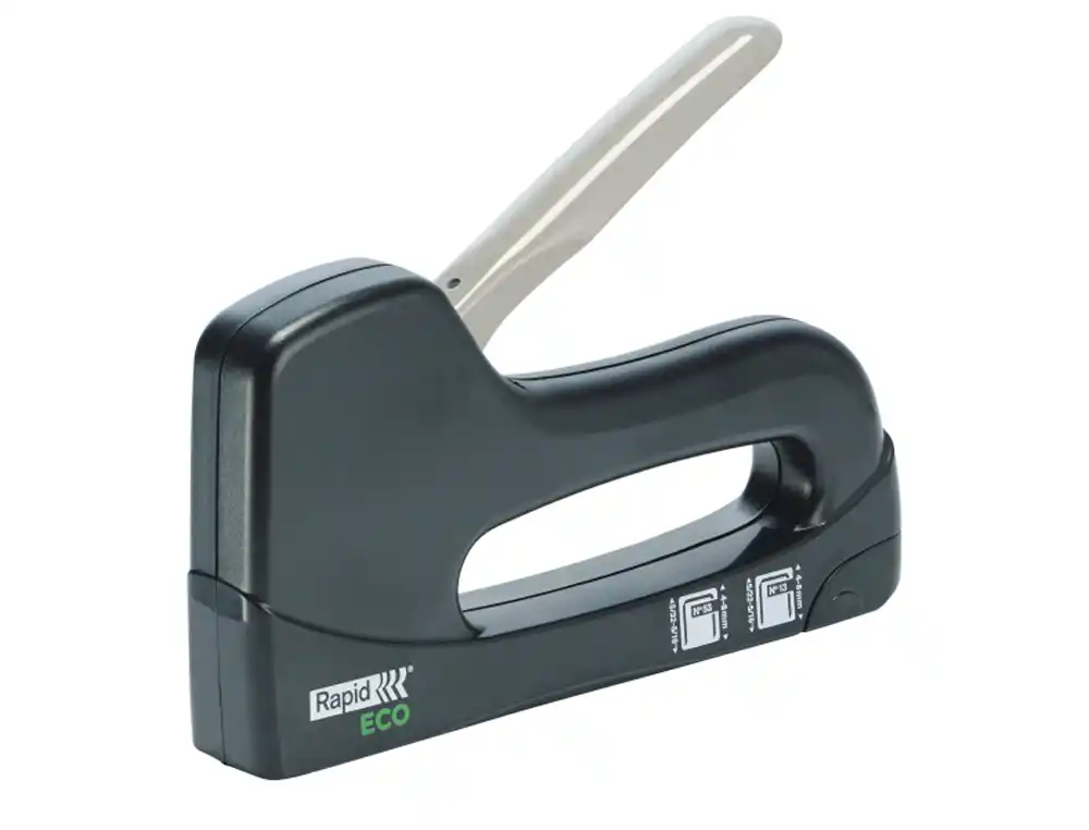 Grapadora Rapid Clavadora Eco Color Negro Utiliza Grapas nº 13 y nº 53