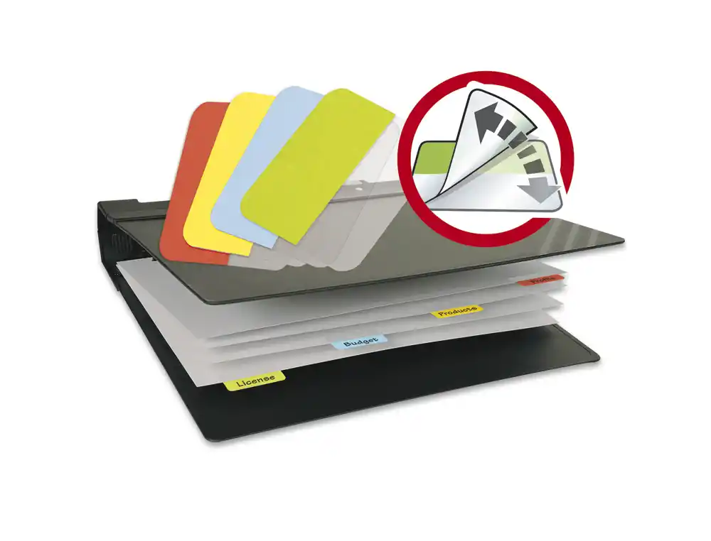 Banderitas Separadoras Rigida Djois Removible 12x40 mm Pack de 48 Unidades Colores Surtidos