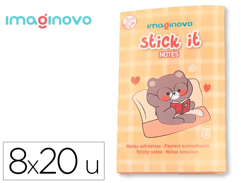 Notas Adhesivas Imaginovo Stick It! Notebook 20 Notas Adhesivas Osito Tamaños Surtidos