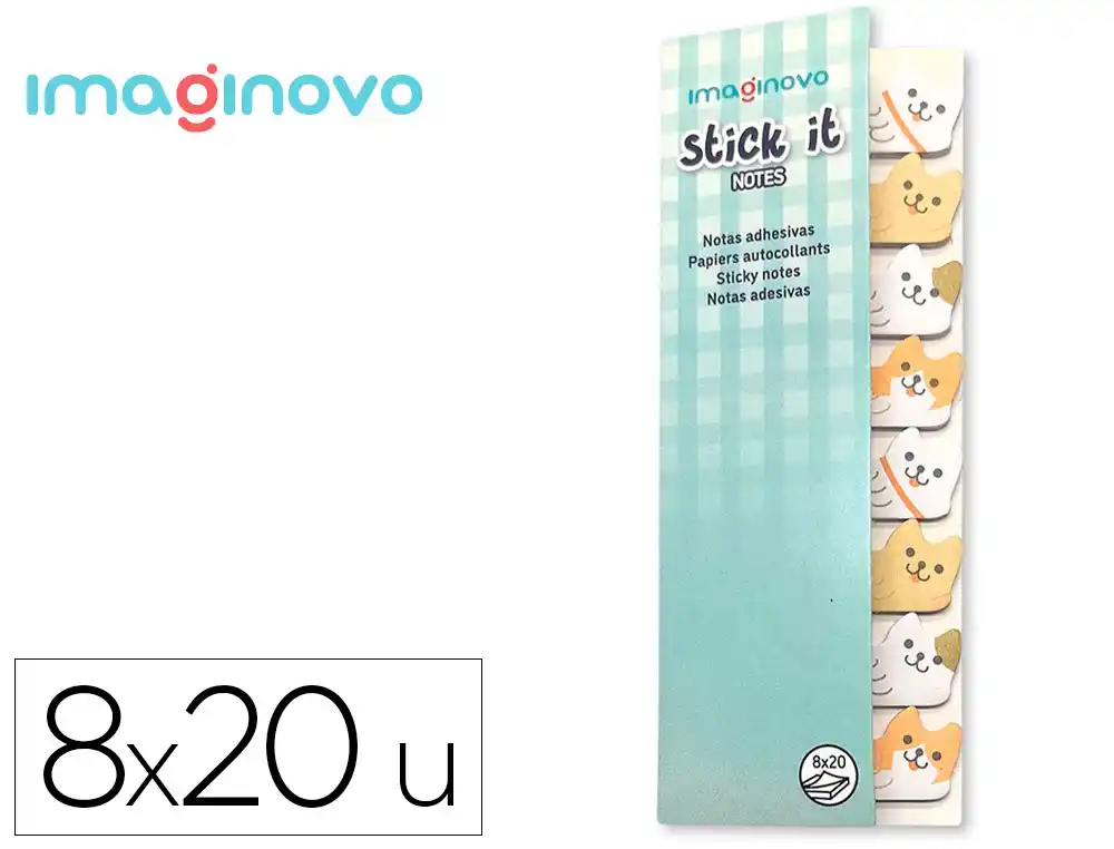 Bloc Notas Adhesivas Imaginovo Marcapaginas Perrito 120 Hojas 8x15x48 mm