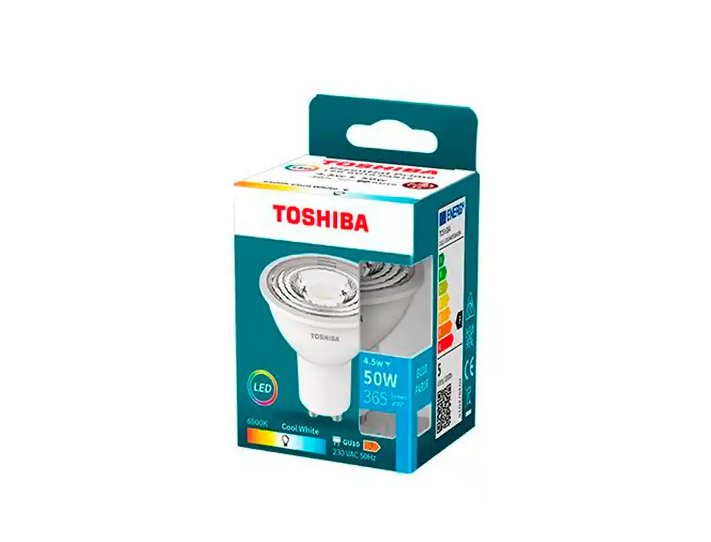 Foco LED Toshiba Essential gu10 4.5w Luz Fria 6500k