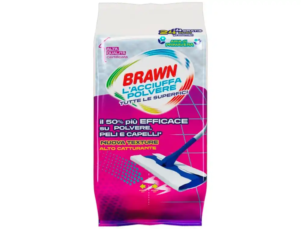 Recambio Mopa Brawn Atrapapolvo Todas las Superficies Paquete de 24+4 Unidades