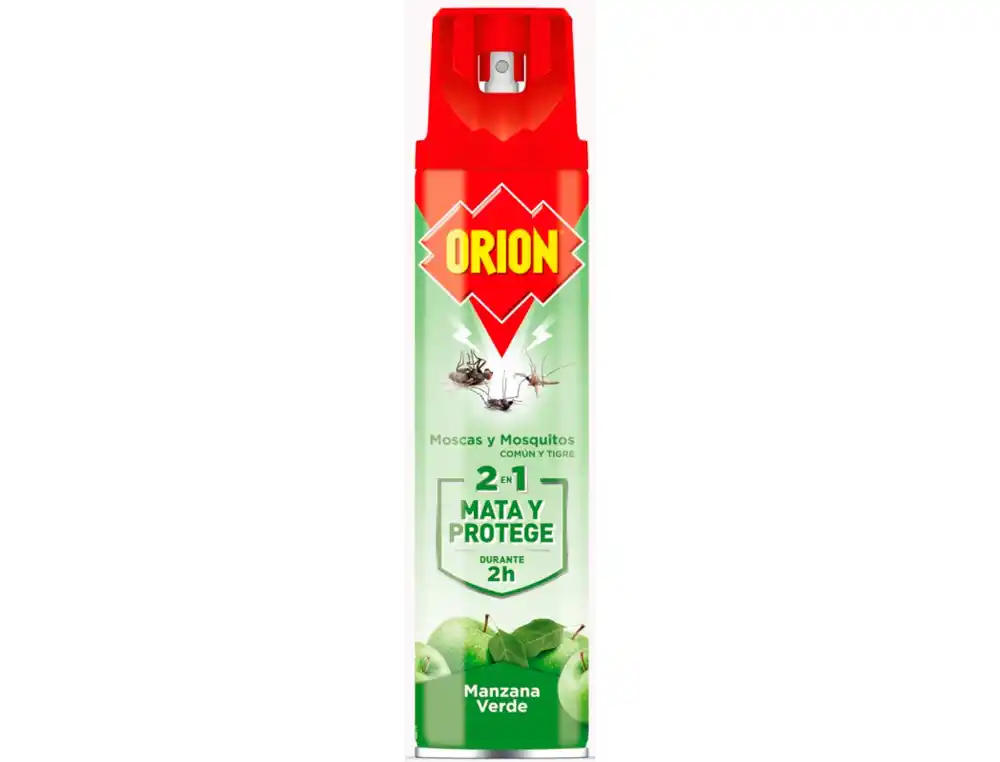 Insecticida Orion para Moscas y Mosquitos Aroma Manzana Bote de 600 ml