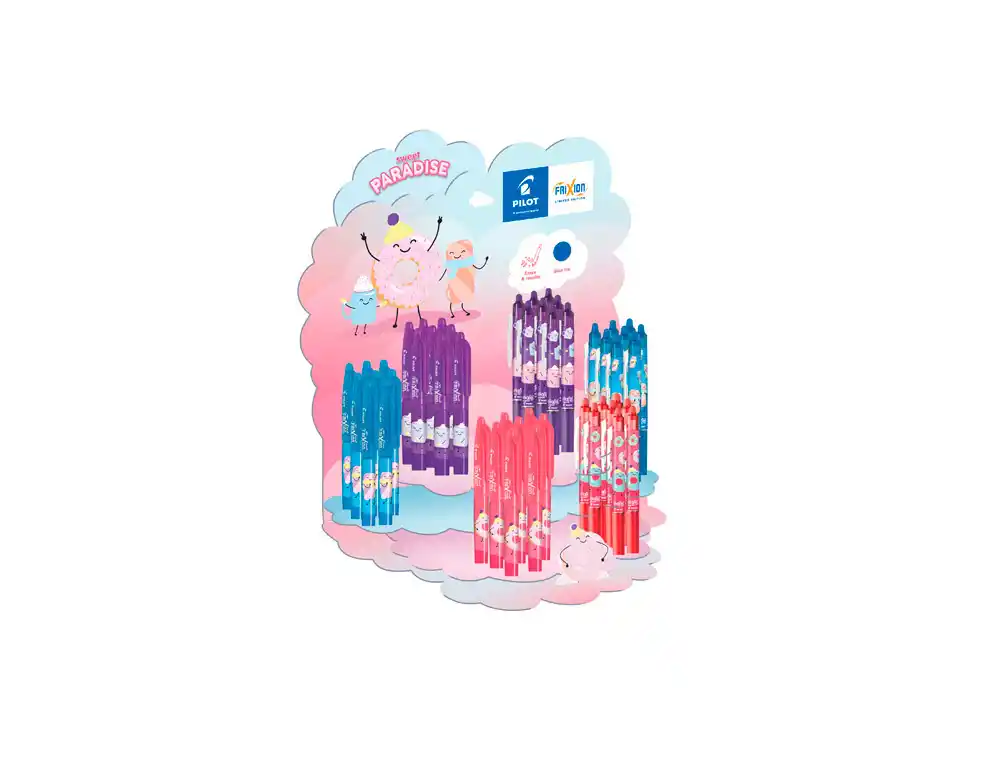 Boligrafo Pilot Frixion Ball/clicker Borrable Fancy Sweet Paradise Expositor de 48 Unidades Colores Surtidos