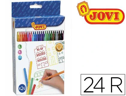 Rotulador Jovi Slim Caja de 24 Unidades Colores Surtidos
