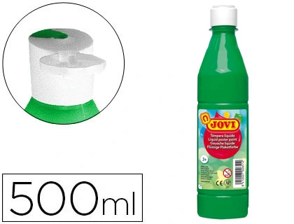 Tempera Liquida Jovi Escolar 500 ml Verde Medio
