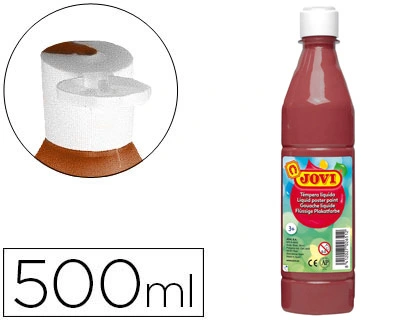 Tempera Liquida Jovi Escolar 500 ml Marron