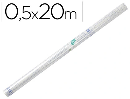 Rollo Plastico Adhesivo Liderpapel 0.50x20 mt 80 Mc Removible