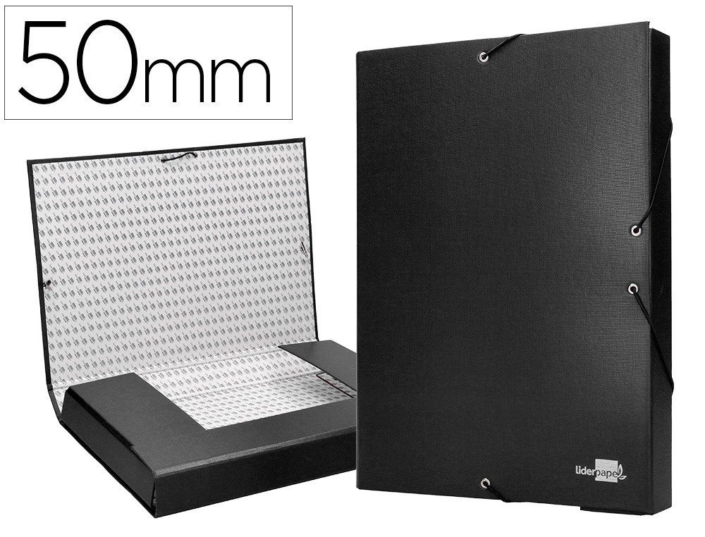 Carpeta Proyectos Liderpapel Folio Lomo 50mm Carton Forradonegra