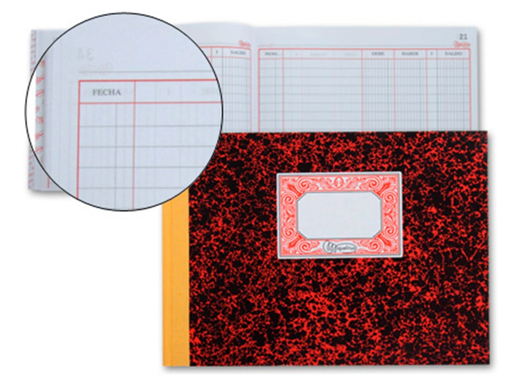 Libro Miquelrius Cartone 3086 Cuarto Apaisado 100 Hojas Cuentas Corrientes Debe Haber y Saldo