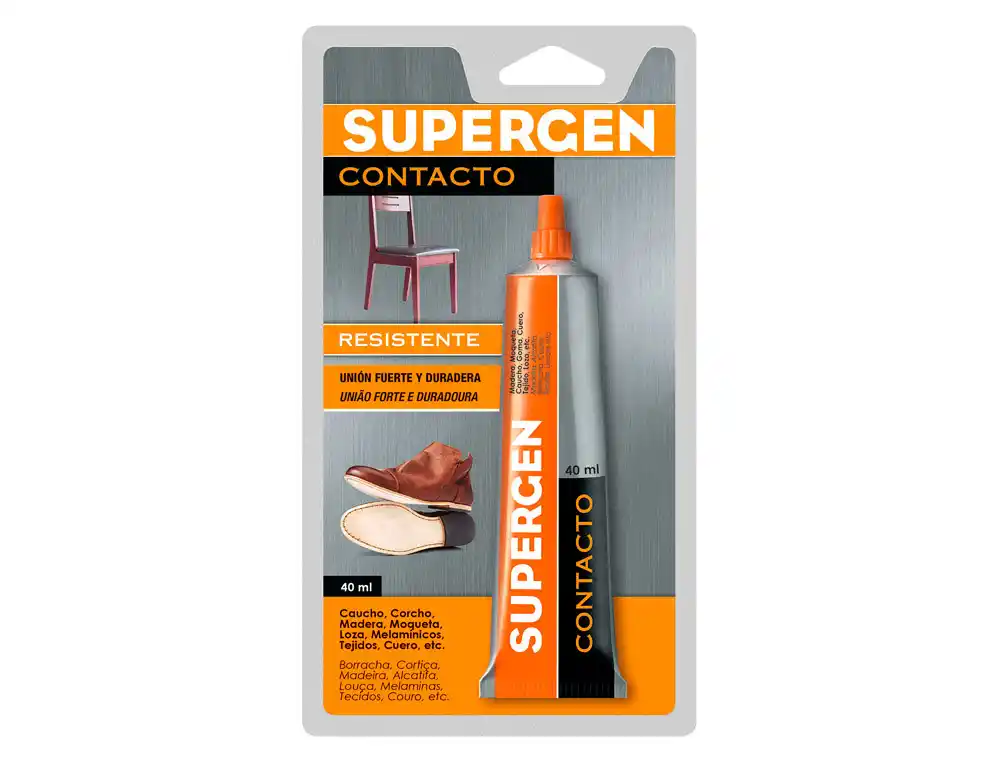 Pegamento Supergen Contacto 40 ml Unidad