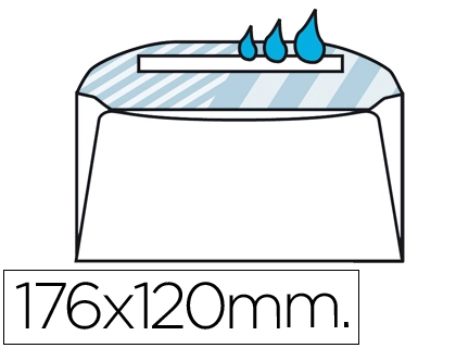 Sobre Liderpapel N.7 Blanco Comercial Normalizado 120x176mm Engomado Caja de 500 Unidades
