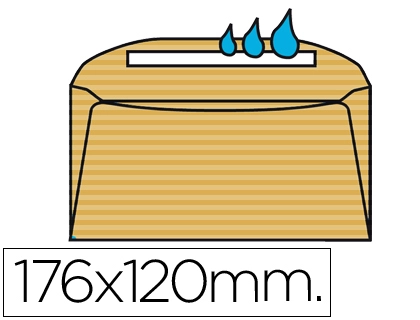 Sobre Liderpapel N.8 Crema Comercial Normalizado 120x176mm Engomado Caja de 500 Unidades
