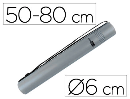 Portaplanos Plastico Liderpapel Diametro 6 cm Extensible Hasta 80 Gris