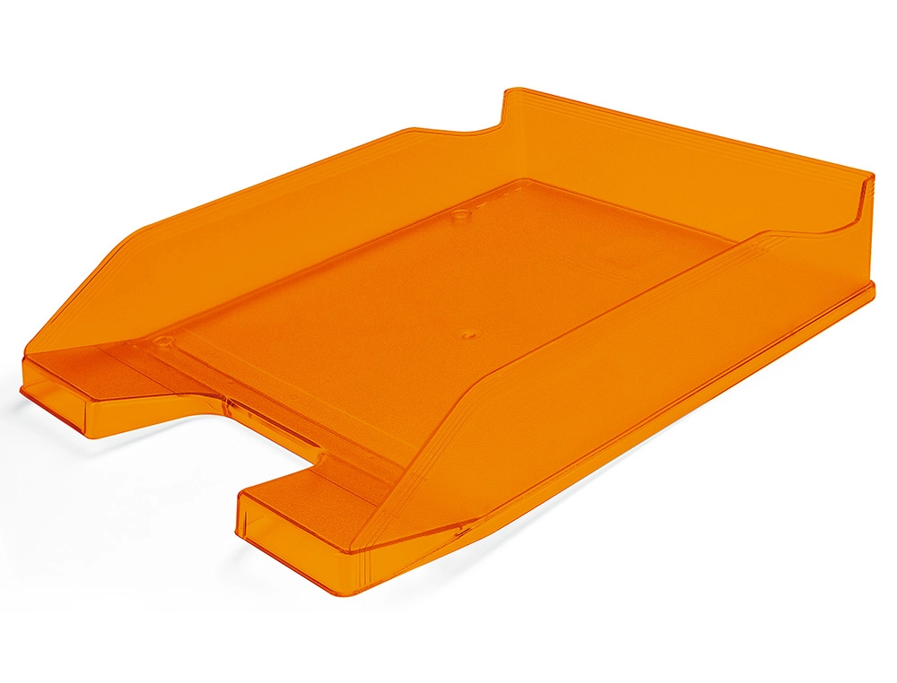 Bandeja Sobremesa Plastico Q-Connect Naranja Transparente 240x70x340 mm