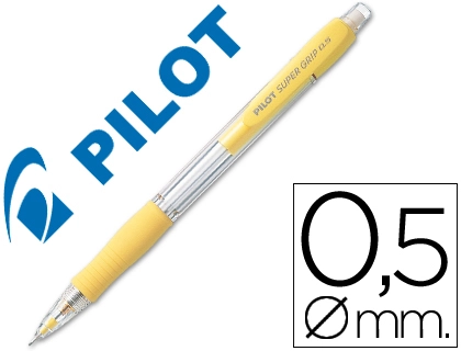 Portaminas Pilot Super Grip Amarillo 0,5 mm Sujecion de Caucho