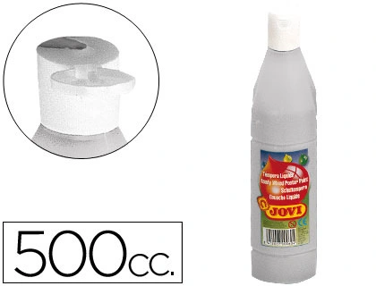 Tempera Liquida Jovi Escolar 500 ml Plata