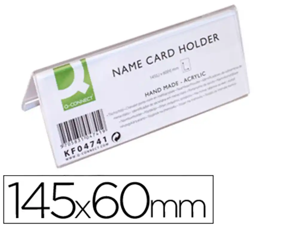 Identificador Sobremesa Q-Connect Metacrilato 145x60 mm Ref.5728