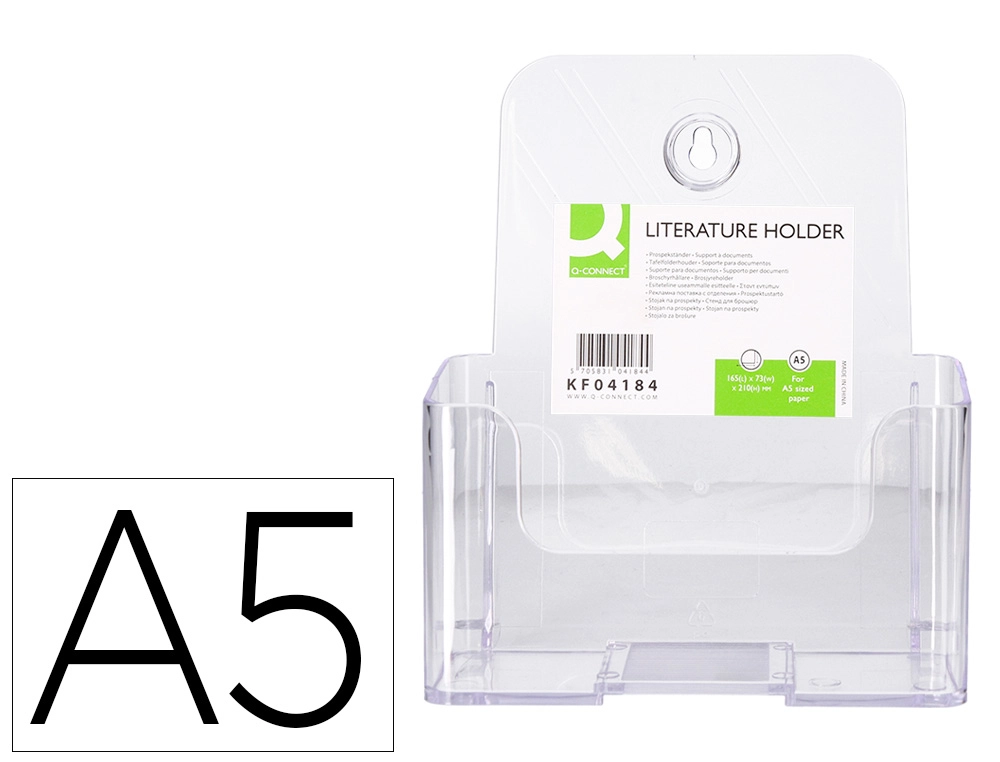 Expositor Sobremesa Q-Connect Metacrilato DIN A5 Ref.5754