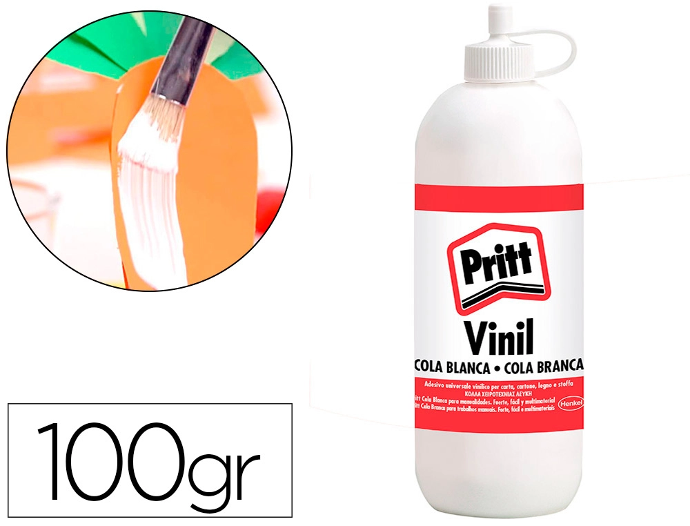 Pegamento Cola Vinilica Pritt Blanca Bote de 100 gr