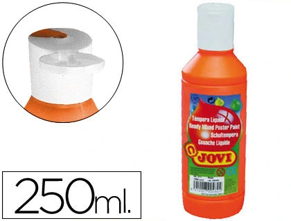 Tempera Liquida Jovi Escolar 250 ml Naranja