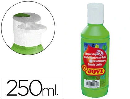 Tempera Liquida Jovi Escolar 250 ml Verde Medio
