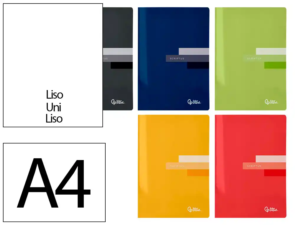 Libreta Liderpapel Scriptus A4 48 Hojas 90gr Liso sin Margen