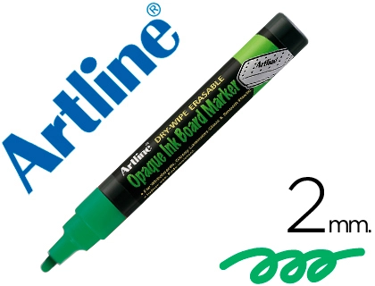 Rotulador Artline Pizarra Verde Negra Epw-4 Ve-Gr Color Verde Fluorescente Bolsa de 4 Unidades