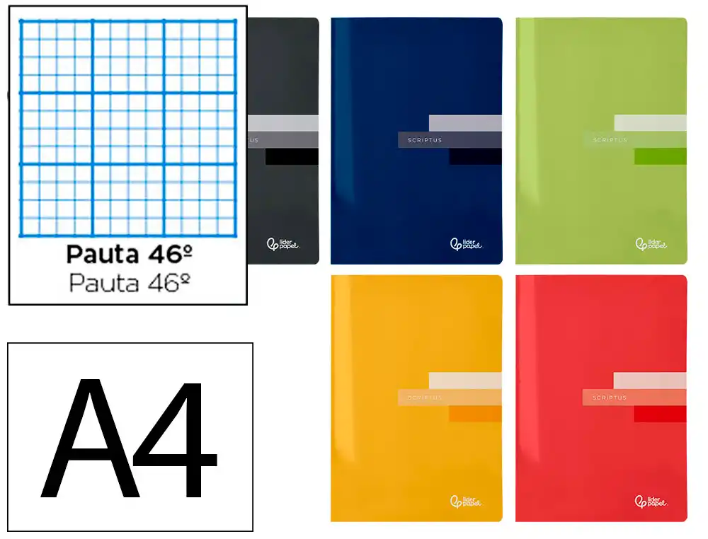 Libreta Liderpapel Scriptus A4 48 Hojas 90gr Rayado Nº46
