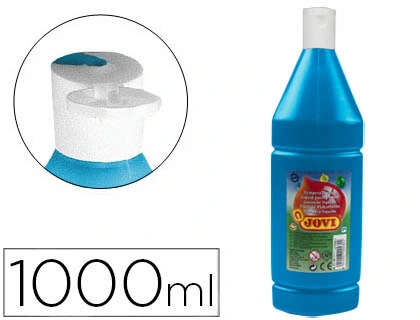 Tempera Liquida Jovi Escolar 1000 ml Azul Cyan