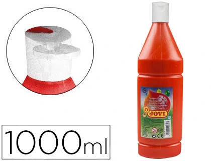 Tempera Liquida Jovi Escolar 1000 ml Bermellon
