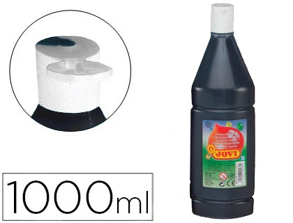 Tempera Liquida Jovi Escolar 1000 ml Negro