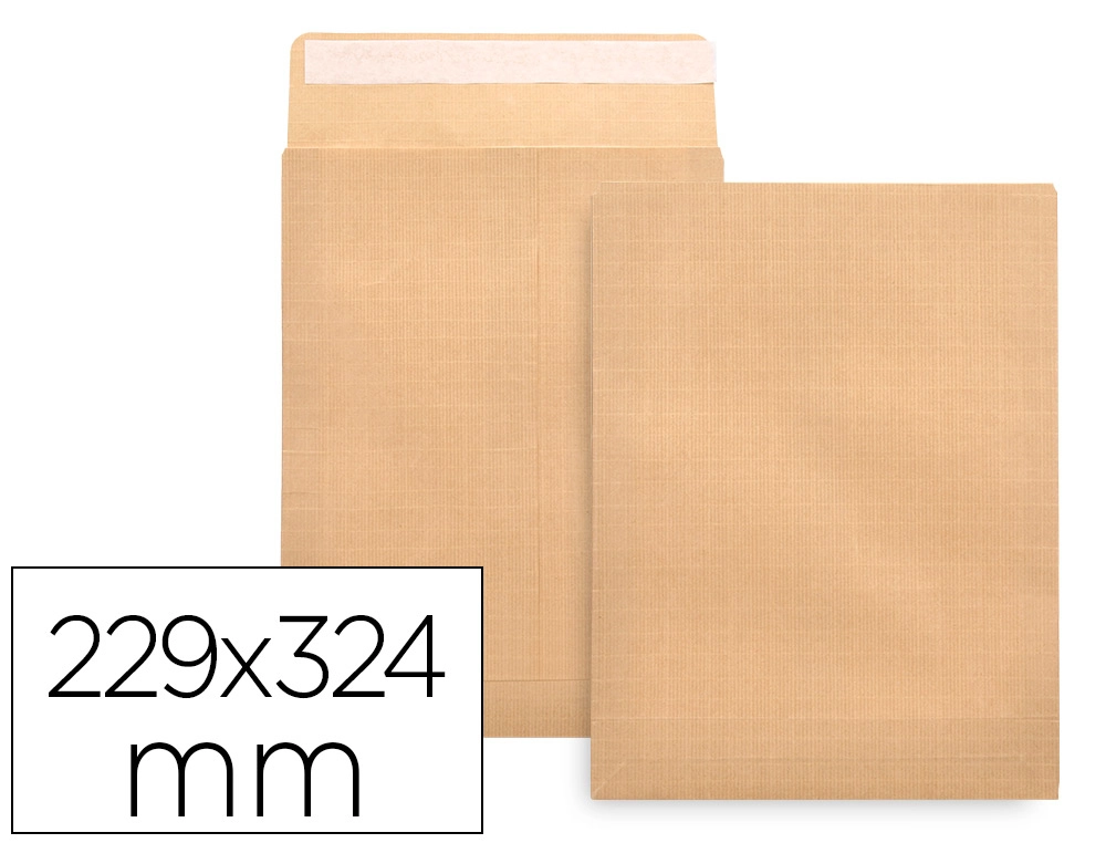 Sobre Liderpapel Bolsa N 7 Kraft DIN c4 229x324 mm Tira de Silicona Paquete de 25 Unidades