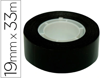 Cinta Adhesiva Apli 33 mt x 19 mm Color Negro