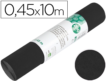 Rollo Adhesivo Liderpapel Especial Ante Negro Rollo de 0,45 x 10 mt