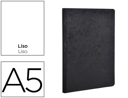 Libreta Age-Bag Tapa Cartulina Lomo Cosido Liso 96 Hojas Color Negro 148x210 mm