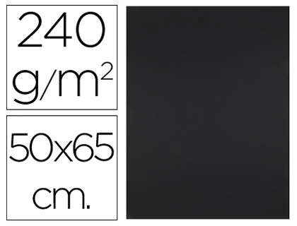 Cartulina Liderpapel 50x65 cm 240g/m2 Negro Paquete de 25 Hojas
