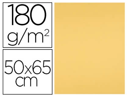 Cartulina Liderpapel 50x65 cm 180 gr Oro Paquete de 25 Hojas