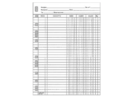 Recambio Multifin 3002 Cuarto Natural Cuentas Corrientes 50 Hojas 155x215 mm