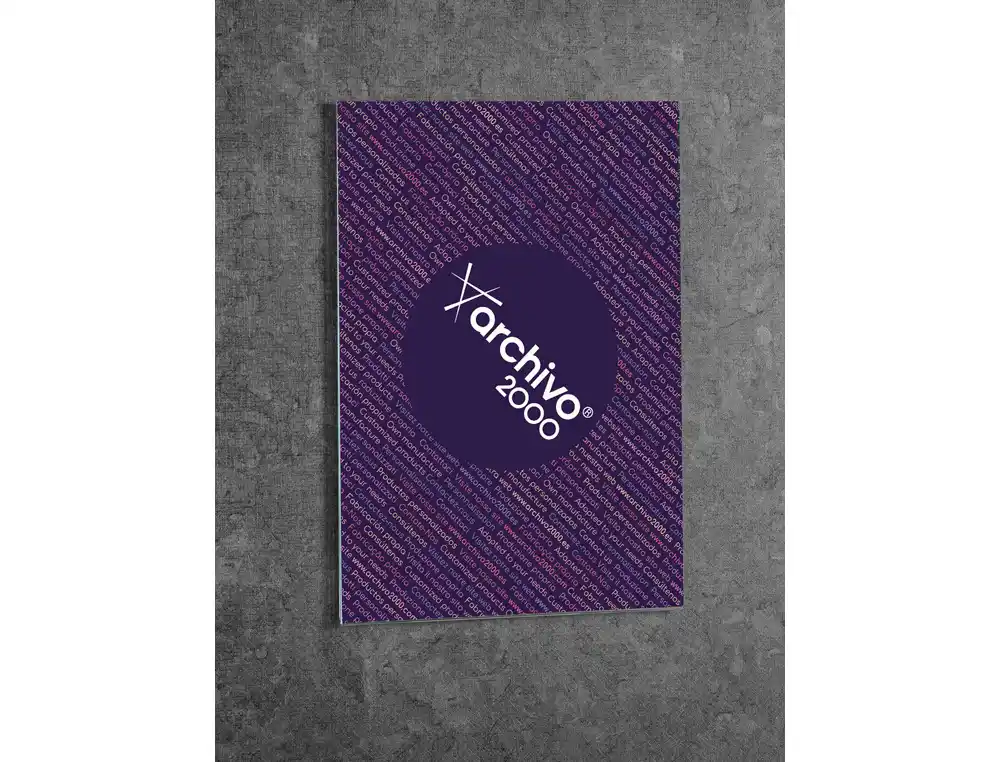 Identificador Mural Archivo 2000 Portanombre con Adhesivo Trasero en Poliestireno Transparente DIN A4